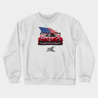 corvette c8 stingray widebody red Crewneck Sweatshirt